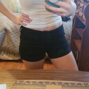 {Hudson} Black Croxley Mid Thigh Short